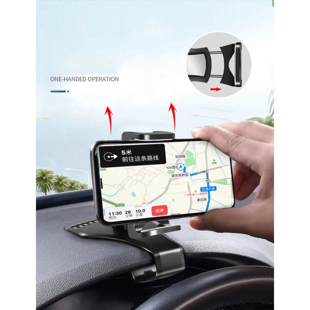 3 in 1 Car GPS Smartphone Holder: Dashboard / Visor Clamp   AC Grid Clip for Sharp 507SH - Black