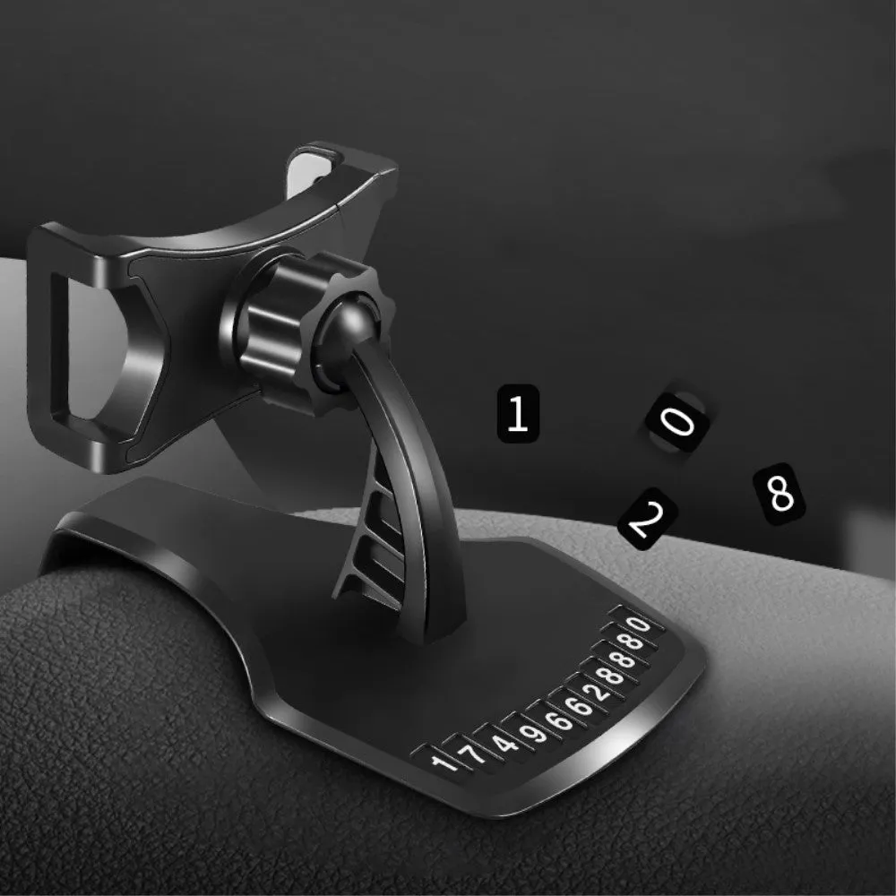 3 in 1 Car GPS Smartphone Holder: Dashboard / Visor Clamp   AC Grid Clip for Sharp 507SH - Black