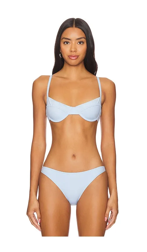 A.L.C. Dylan Bikini Top in Baby Blue