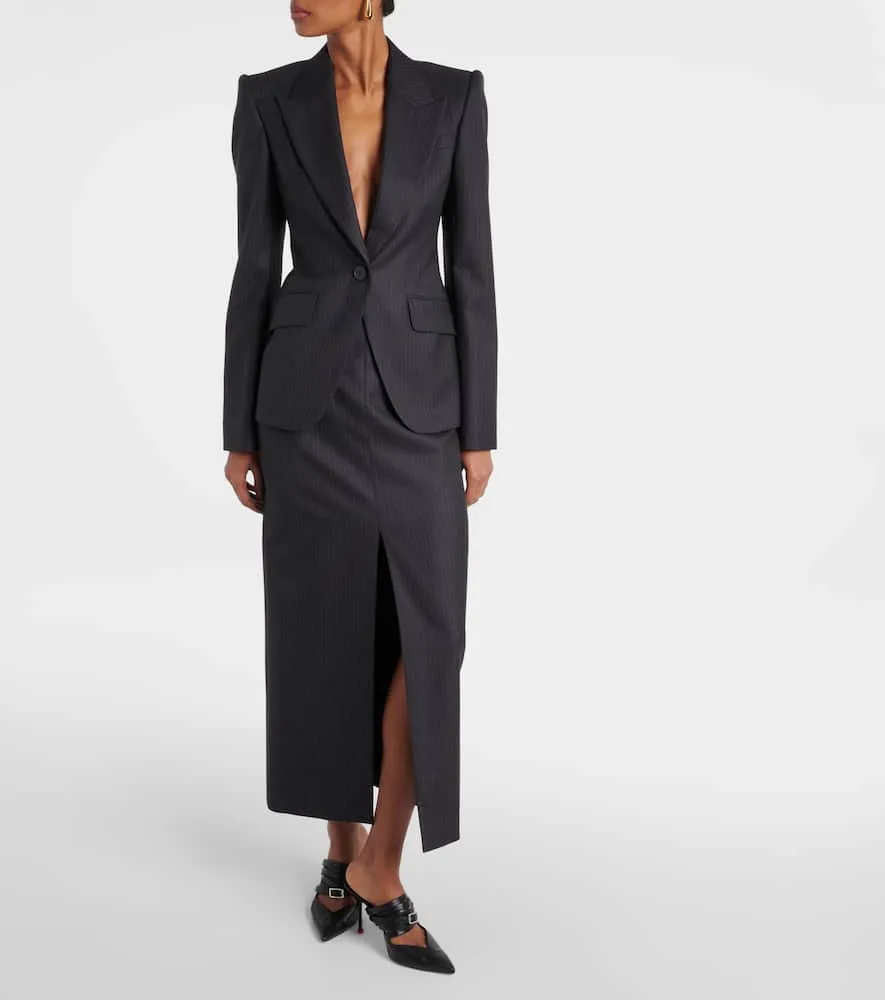 Alexander McQueen Pinstripe wool blazer
