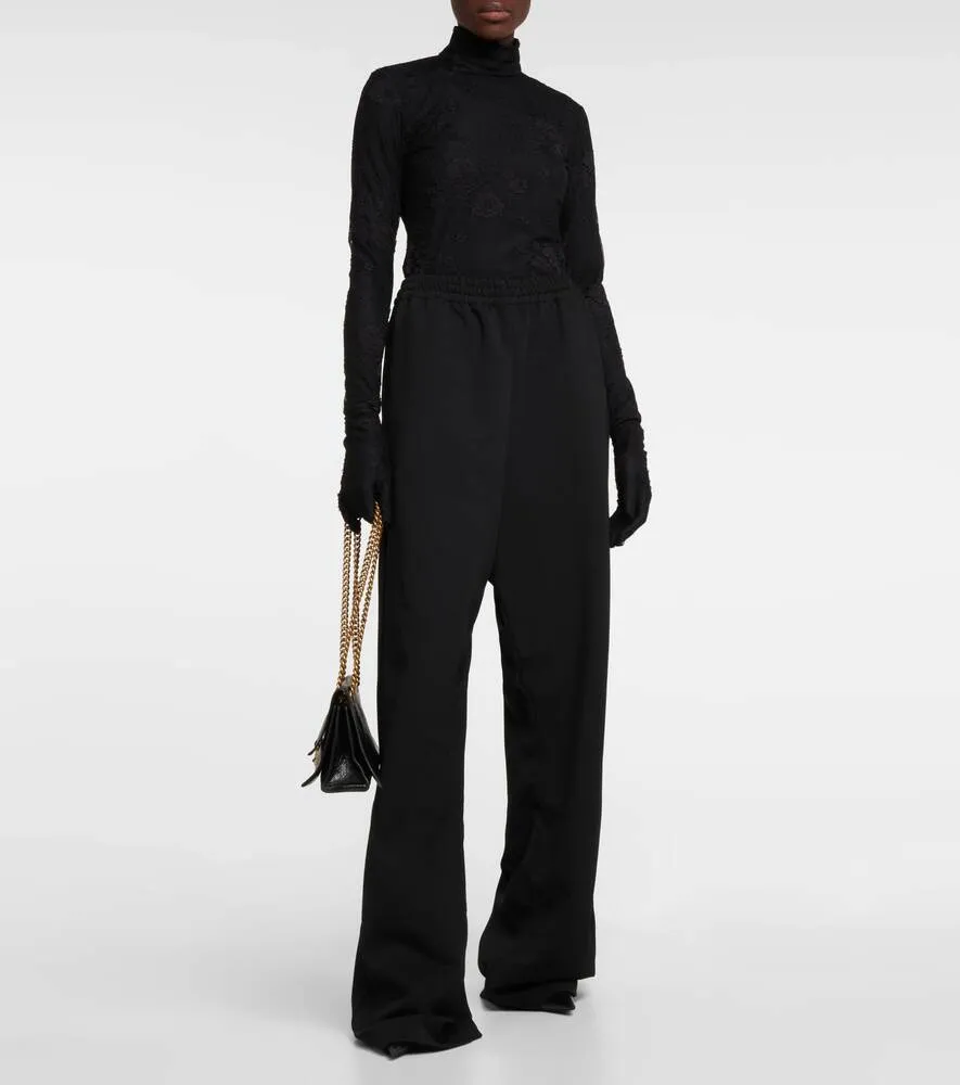 BALENCIAGA Flared Sweatpants, Black
