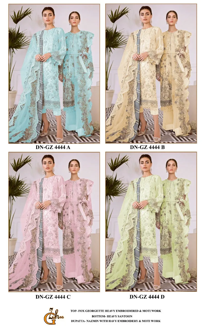 Beautiful Designer G-Zahra GZ-4444 Pakistani Suite
