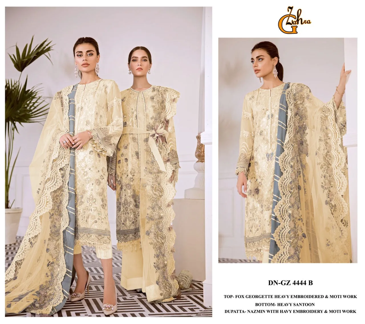 Beautiful Designer G-Zahra GZ-4444 Pakistani Suite