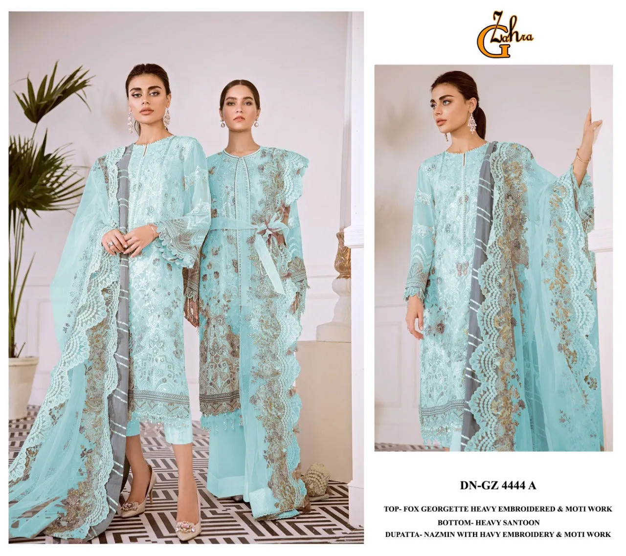 Beautiful Designer G-Zahra GZ-4444 Pakistani Suite