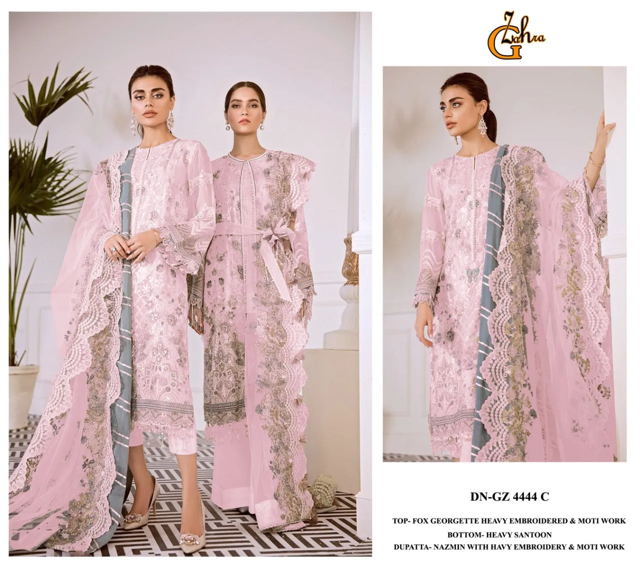 Beautiful Designer G-Zahra GZ-4444 Pakistani Suite