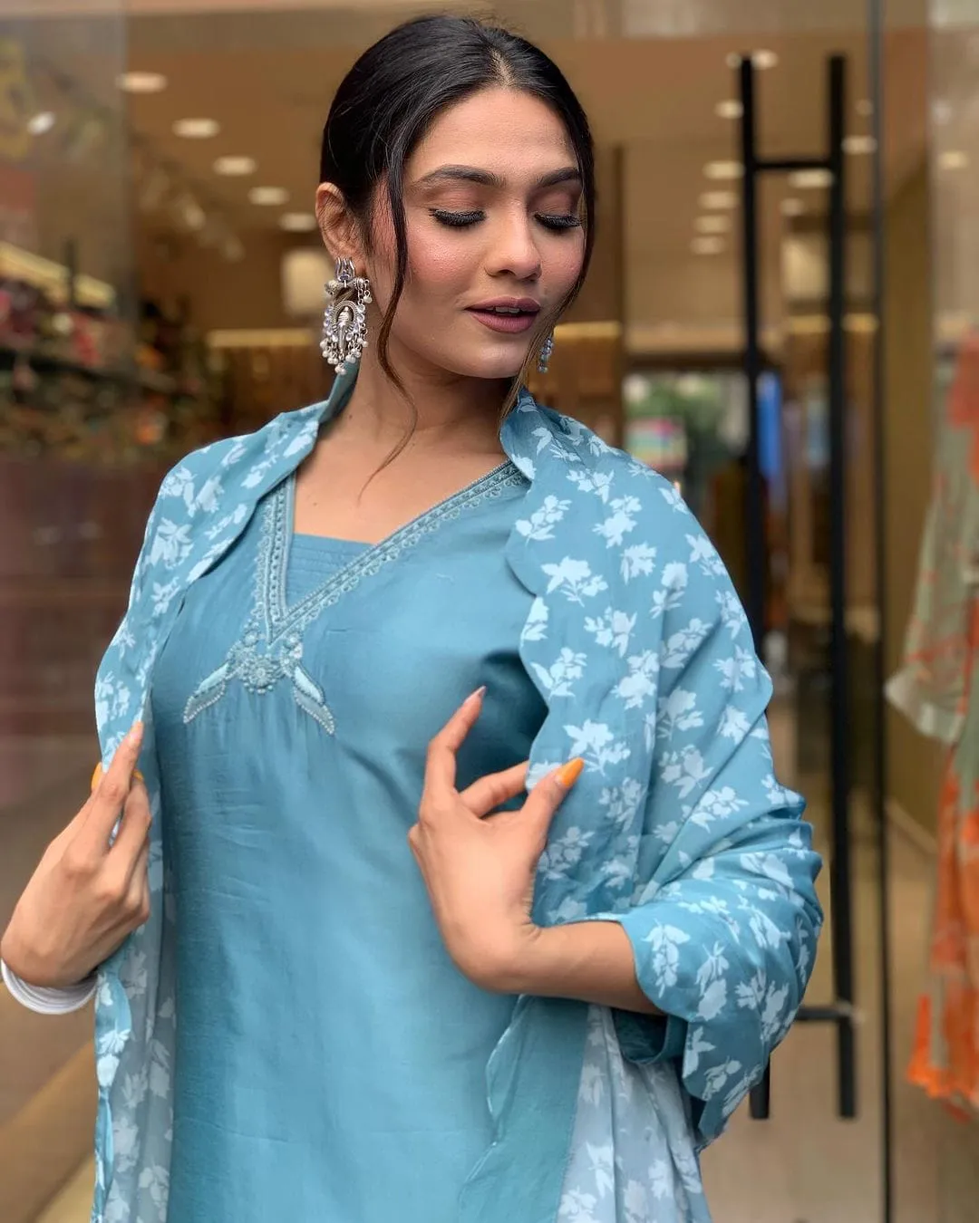 Beautiful Designer Summer Special Organic Viscose Cotton Salwar Suit