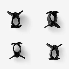 Black Hair Clips - 4 pcs