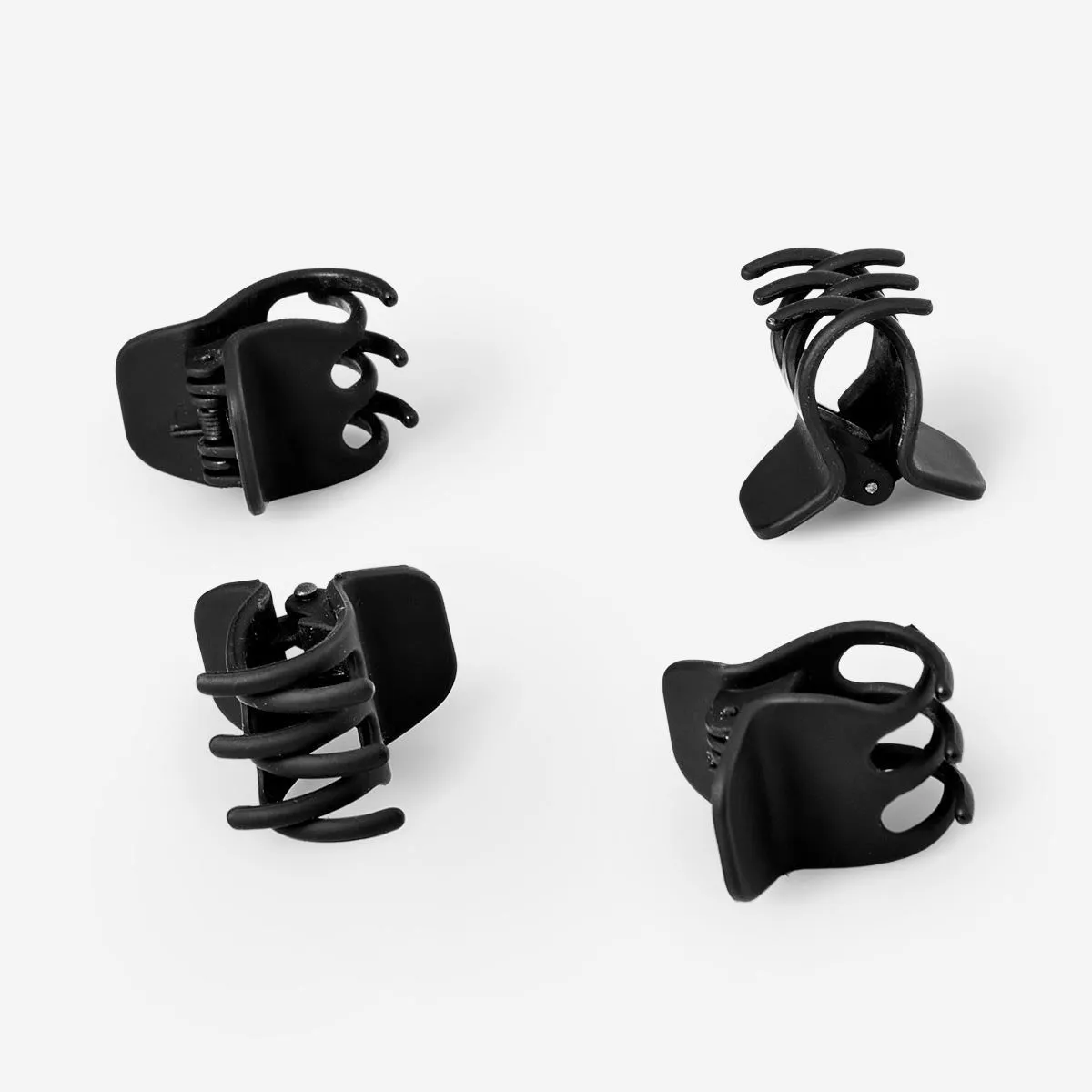 Black Hair Clips - 4 pcs