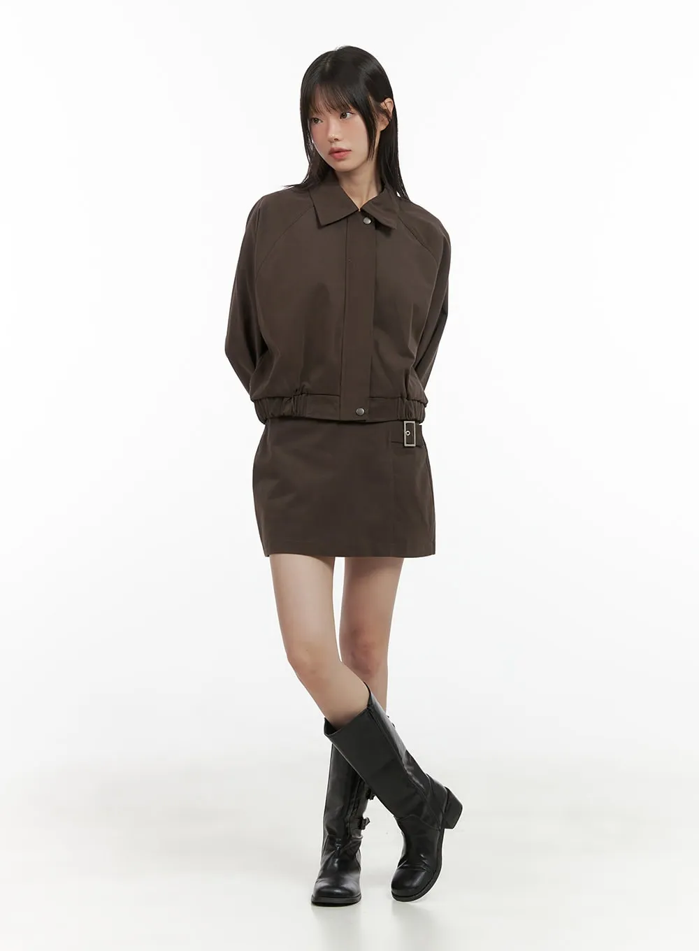 Buckle Minimal Mini Skirt CG426