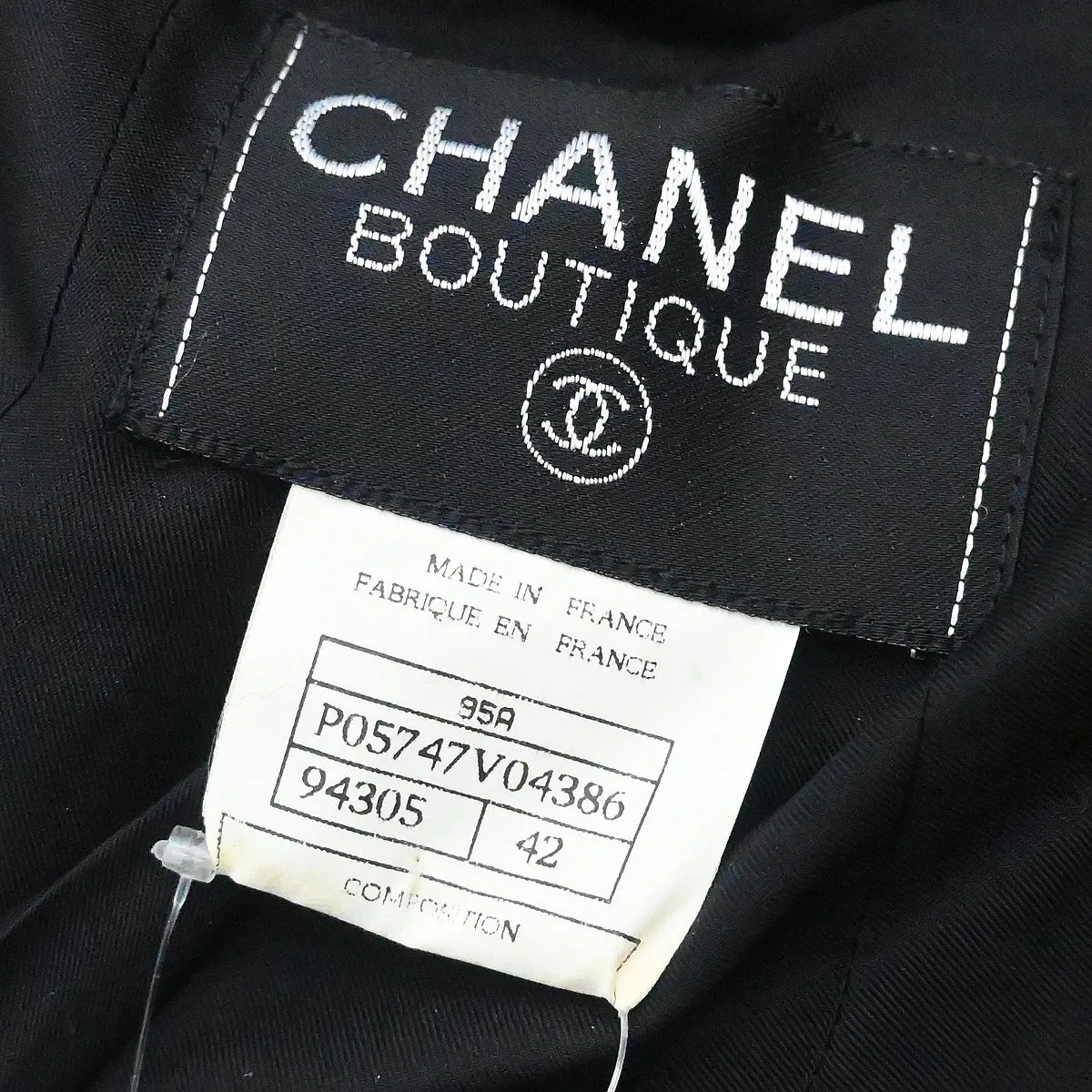 Chanel 1995 Single Breasted Jacket Black #42