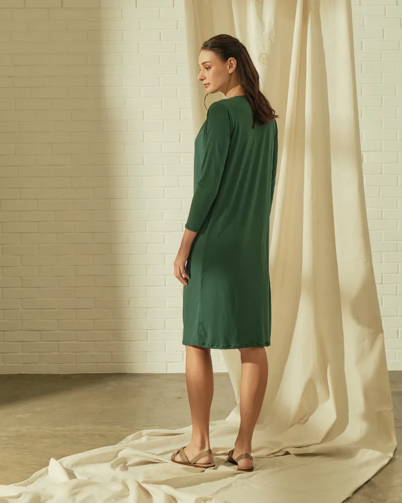 Dana Cowl Neckline Jersey Midi Dress