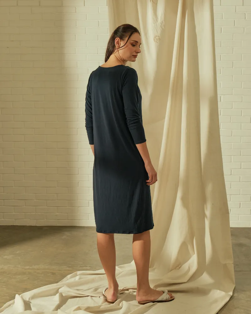 Dana Cowl Neckline Jersey Midi Dress
