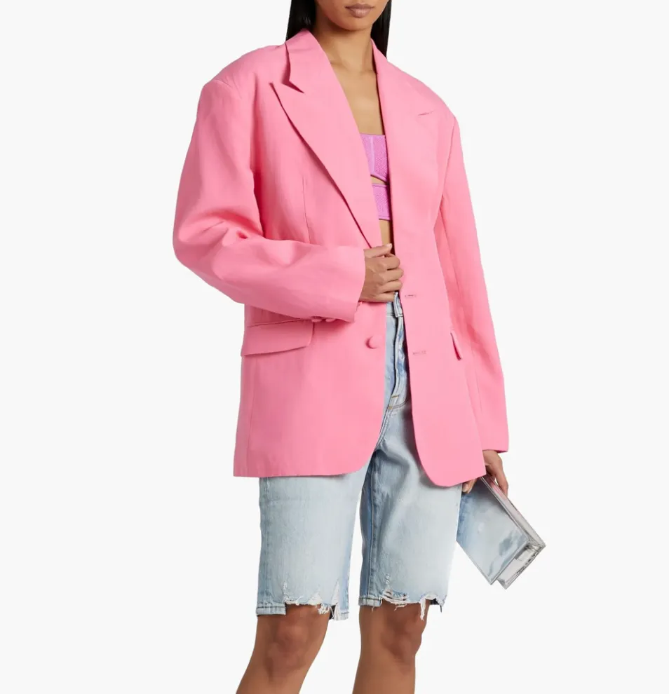 De La Vali Montana Linen-Blend Blazer