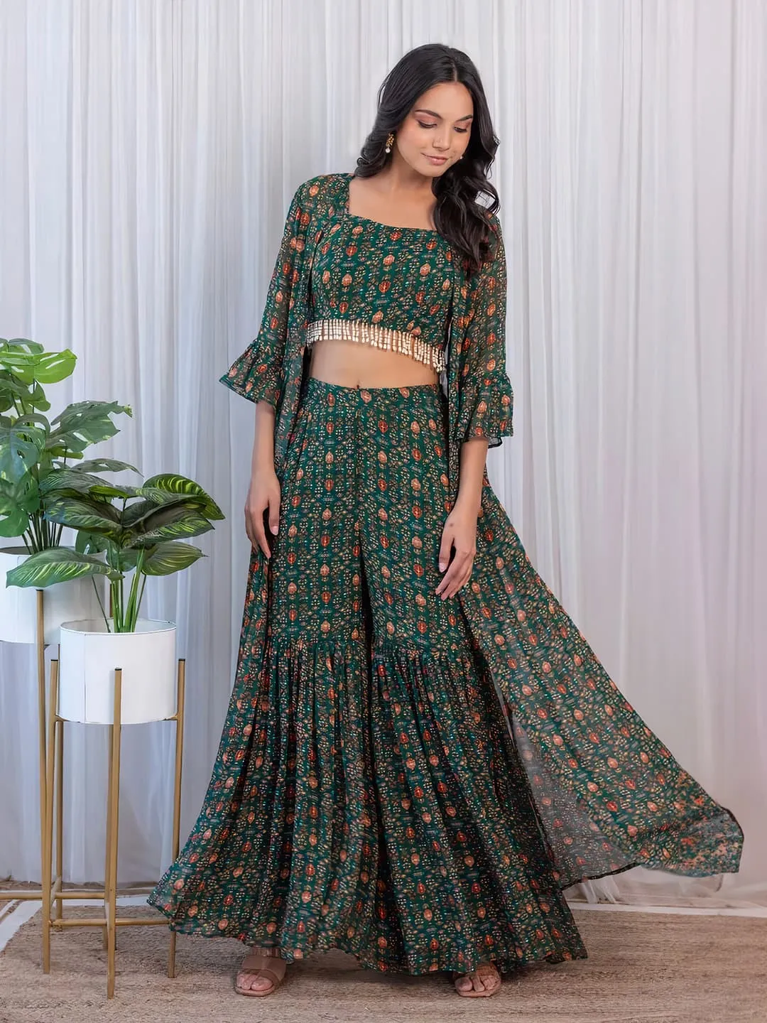 Designer Heavy Georgette Sharara Style Suit D.No.242
