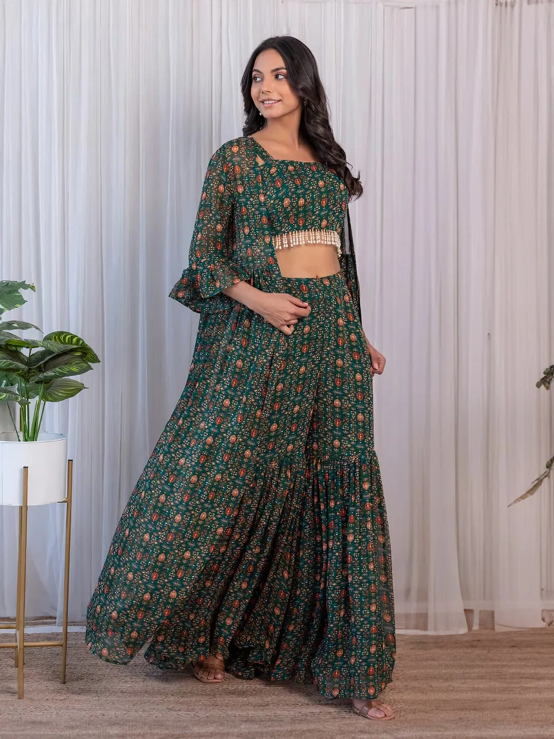 Designer Heavy Georgette Sharara Style Suit D.No.242