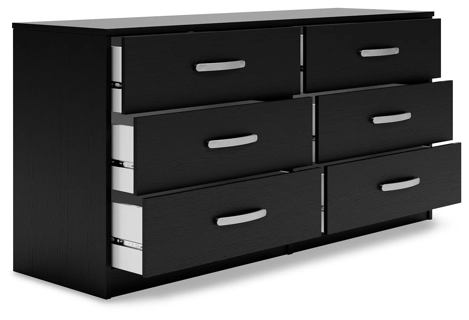 Finch Queen Panel Platform Bed with Dresser in Black/Brown