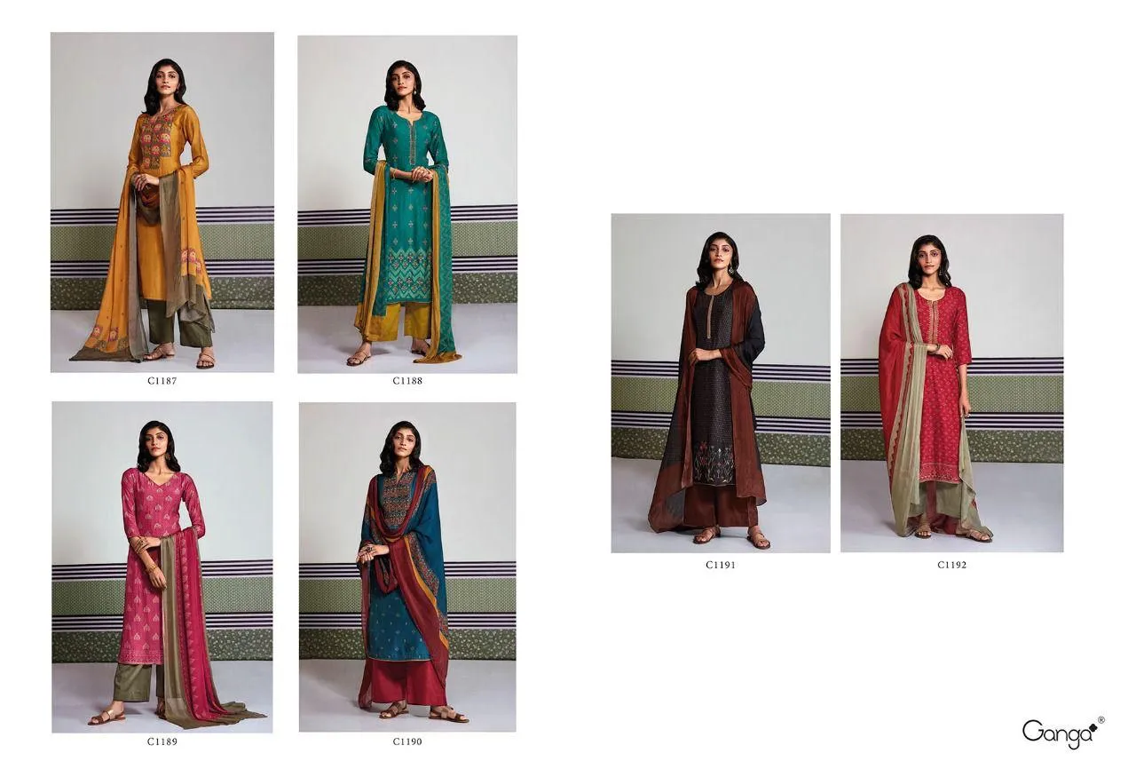 GANGA KALINDI BEMBERG SALWAR SUITS