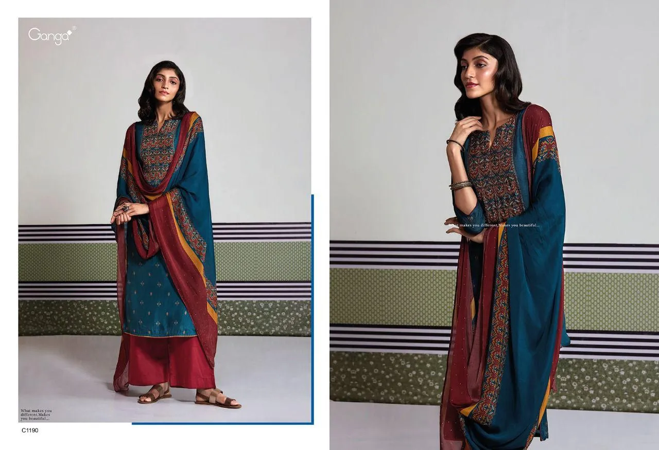 GANGA KALINDI BEMBERG SALWAR SUITS