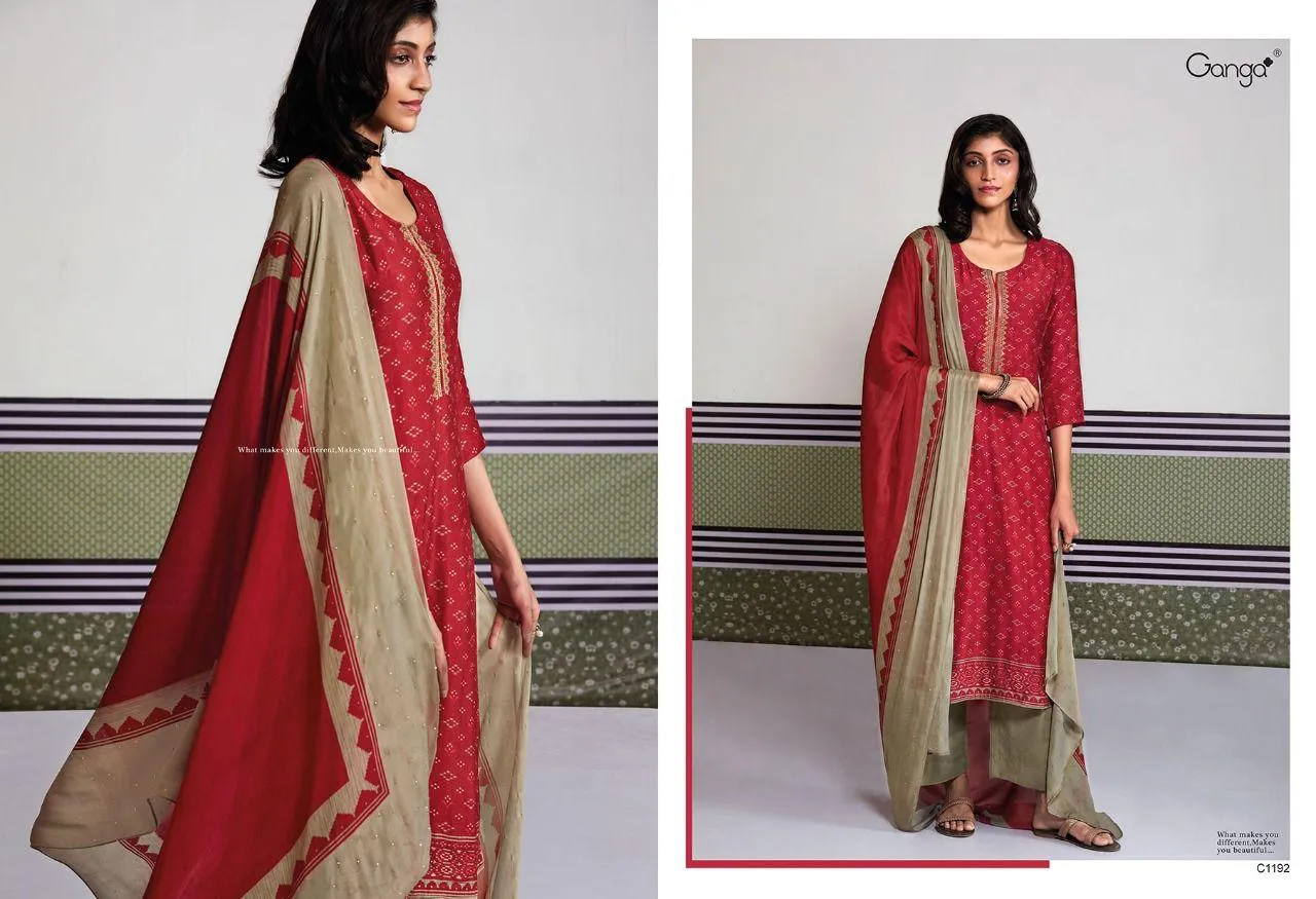 GANGA KALINDI BEMBERG SALWAR SUITS