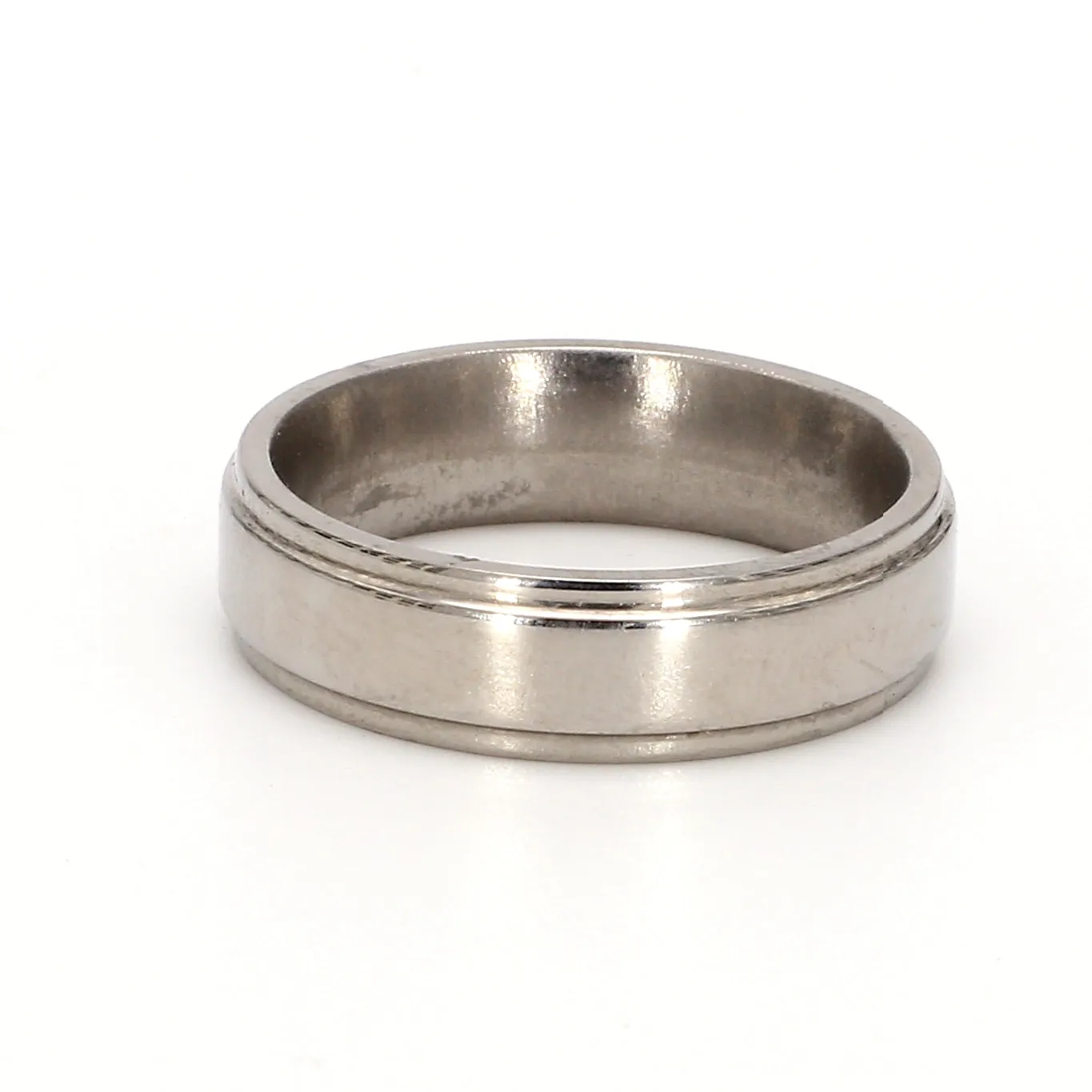Grooved Matte Plain Metal Band