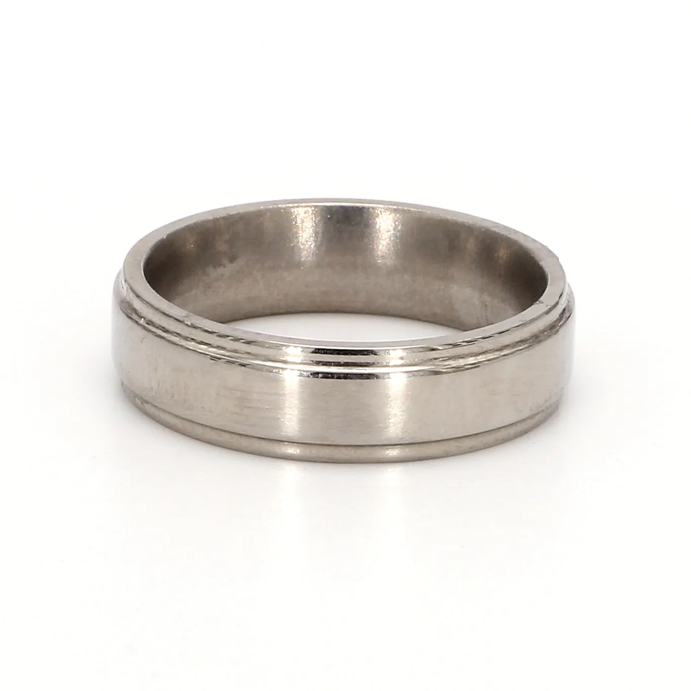 Grooved Matte Plain Metal Band