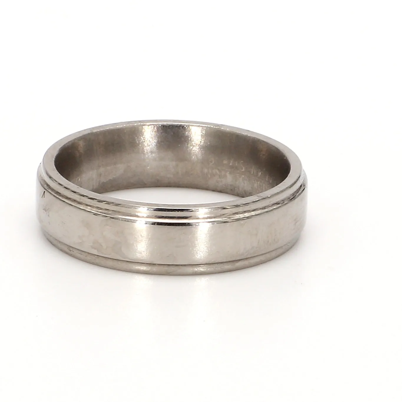 Grooved Matte Plain Metal Band