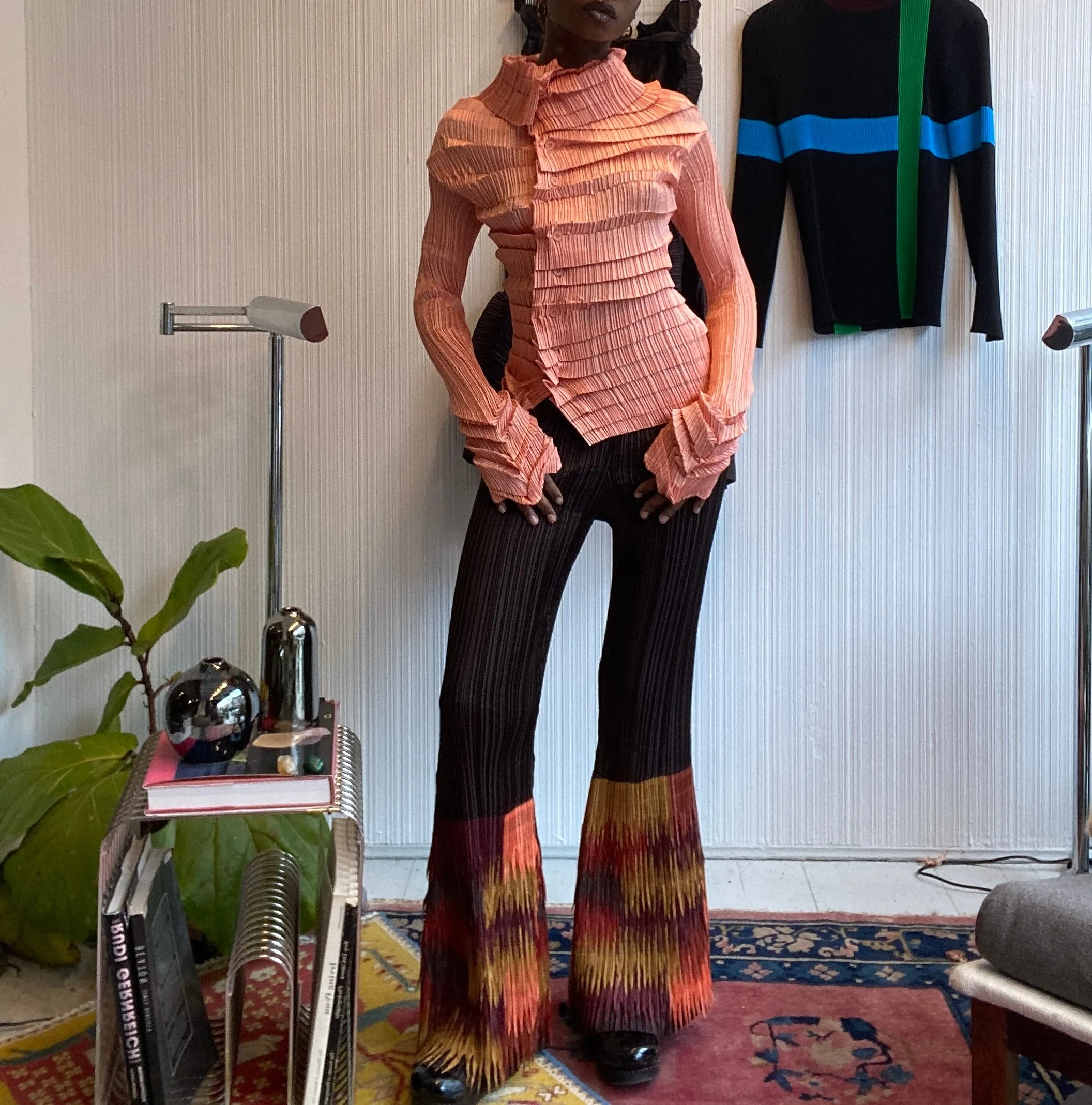Issey Miyake Fete Fire Hem trousers