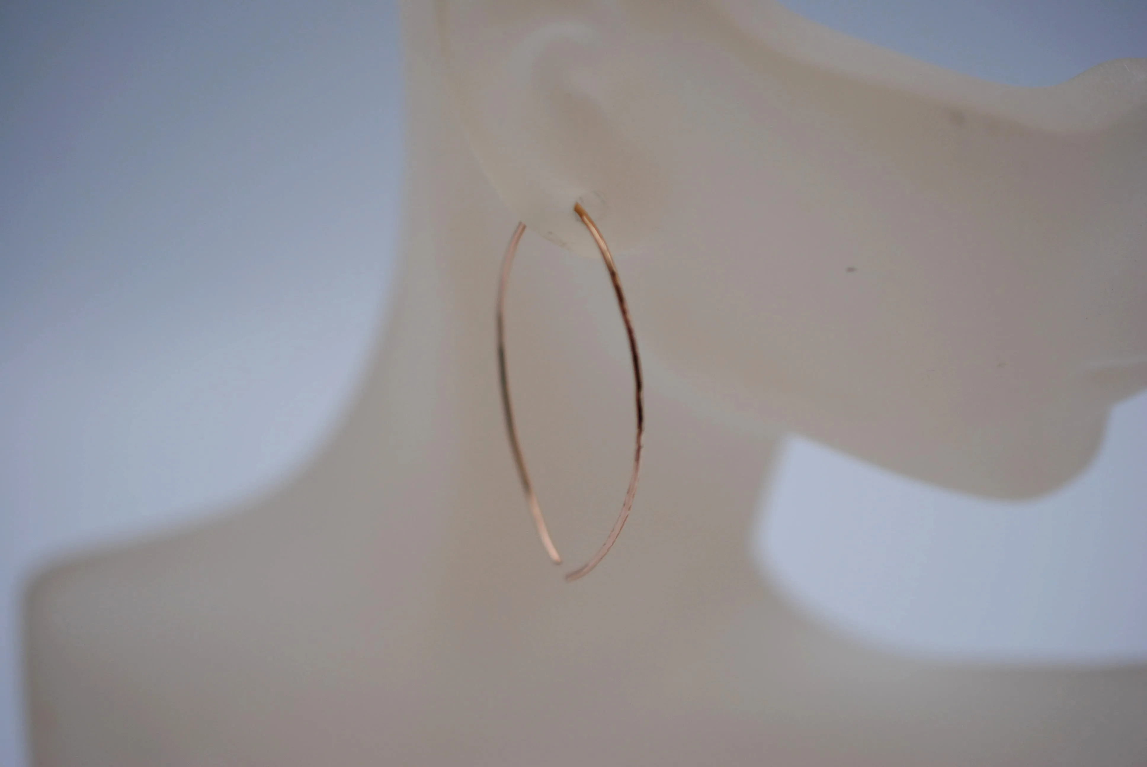 Large Rose Gold Open Hoop Earrings
