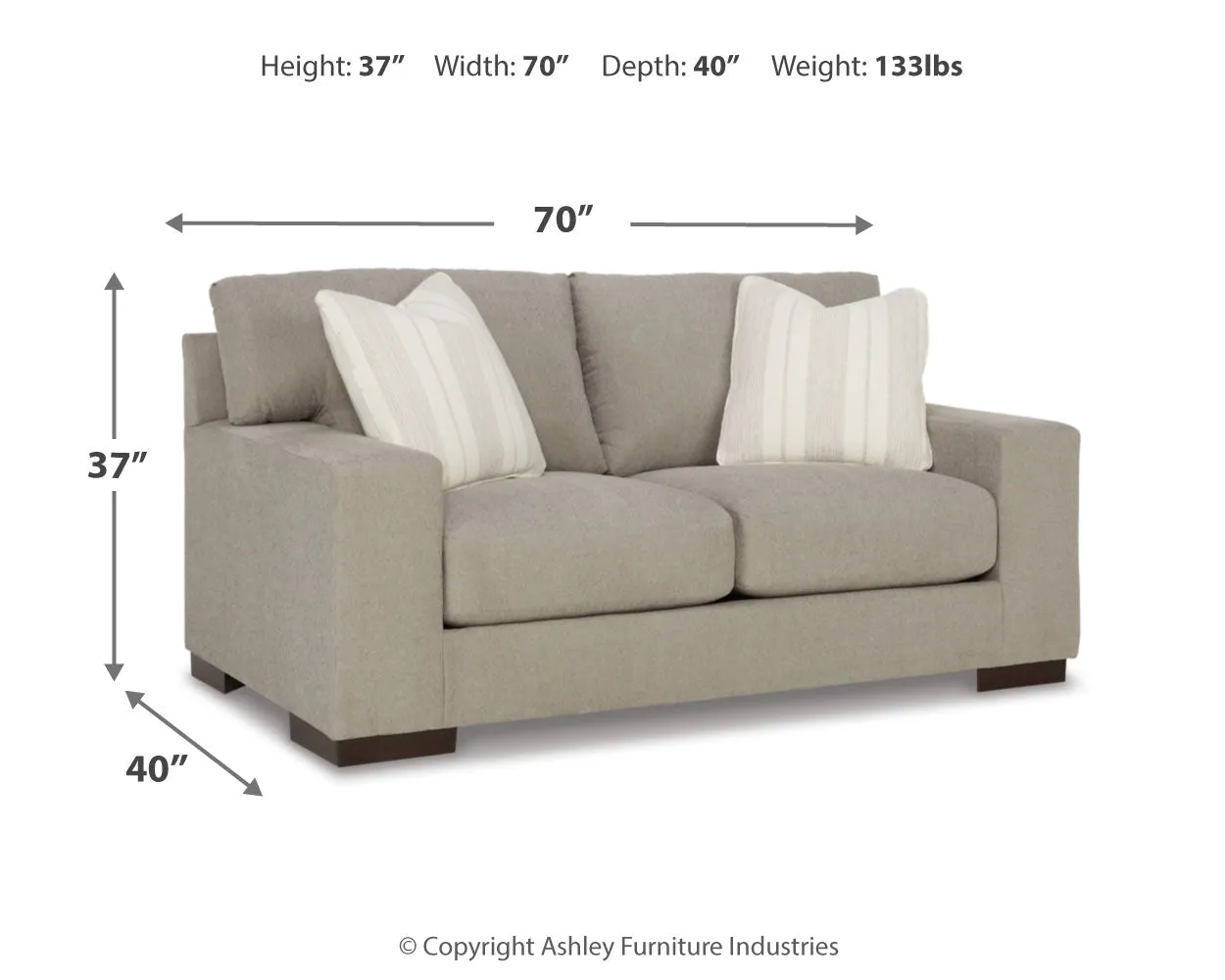 Maggie Sofa, Loveseat, Chair and Ottoman in Flax