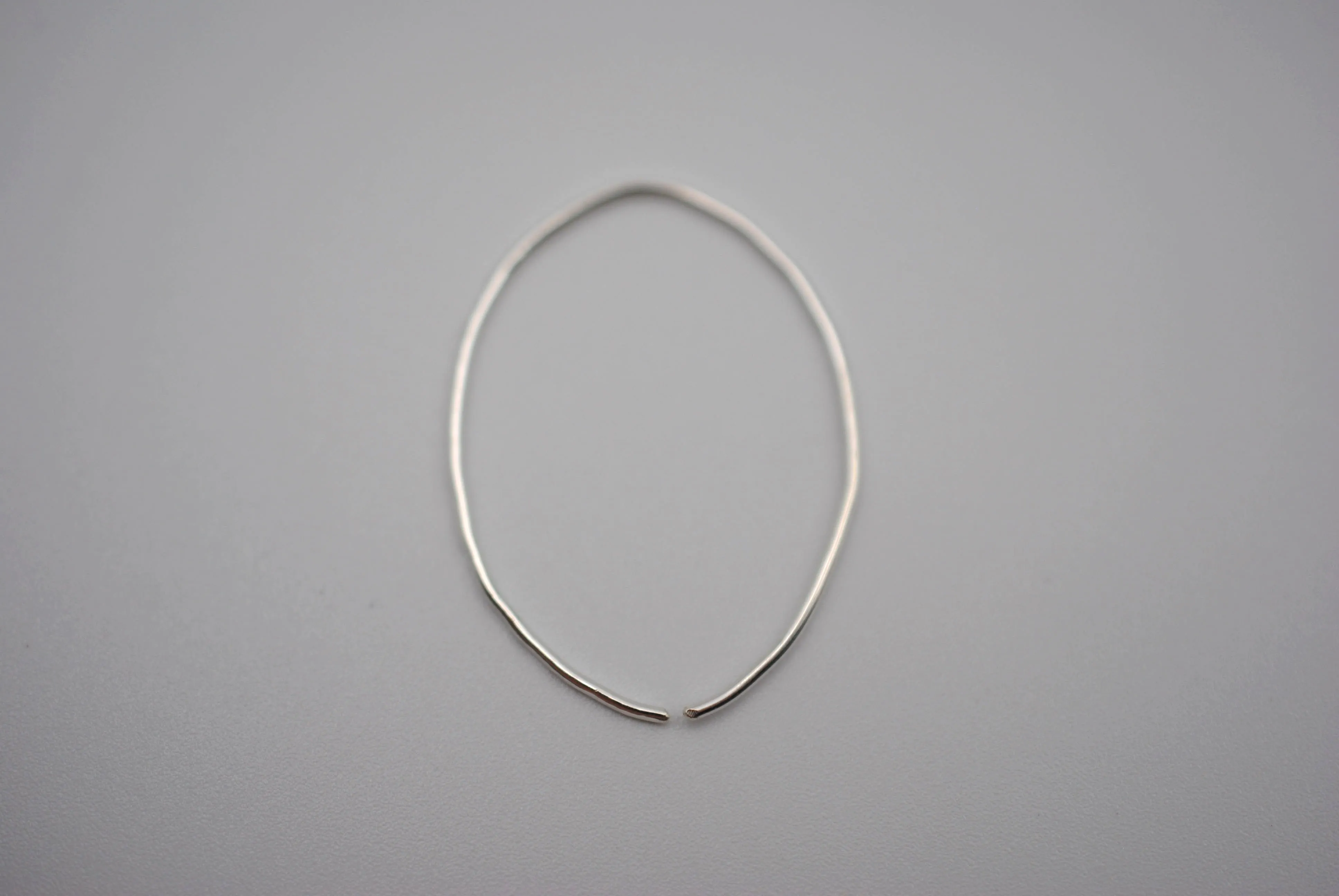 Medium Silver Open Hoop Earrings