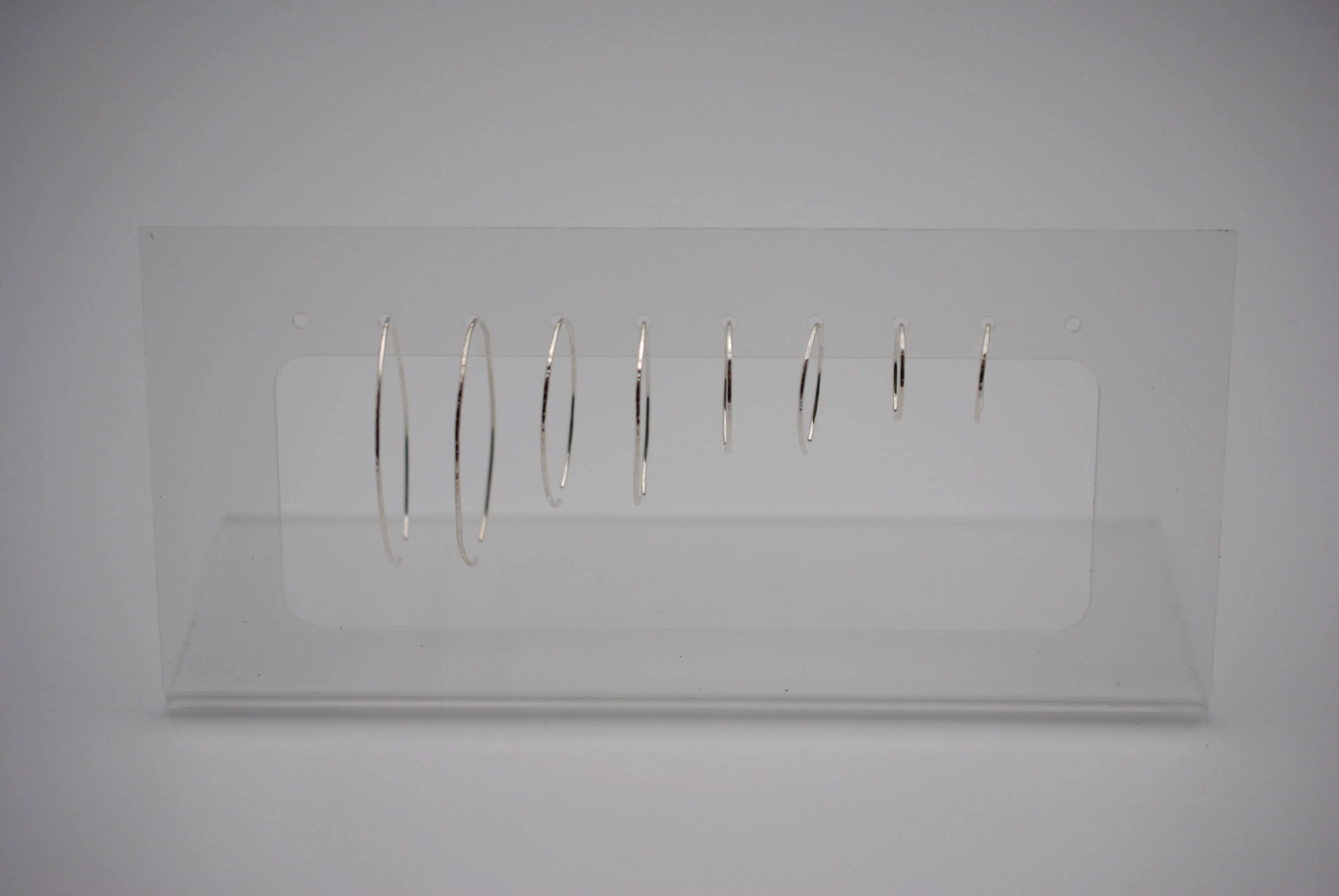 Medium Silver Open Hoop Earrings