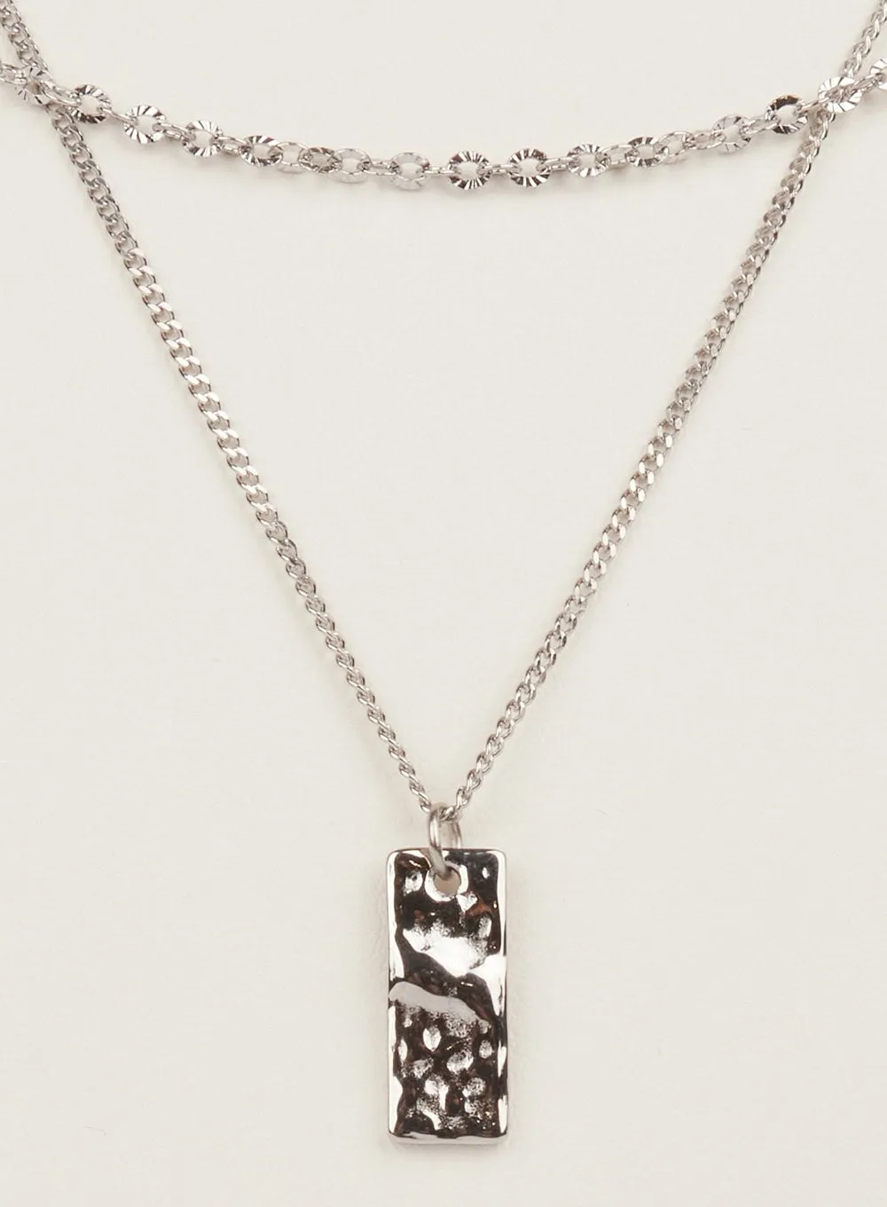 Minimal Rectangle Layer Necklace IM528