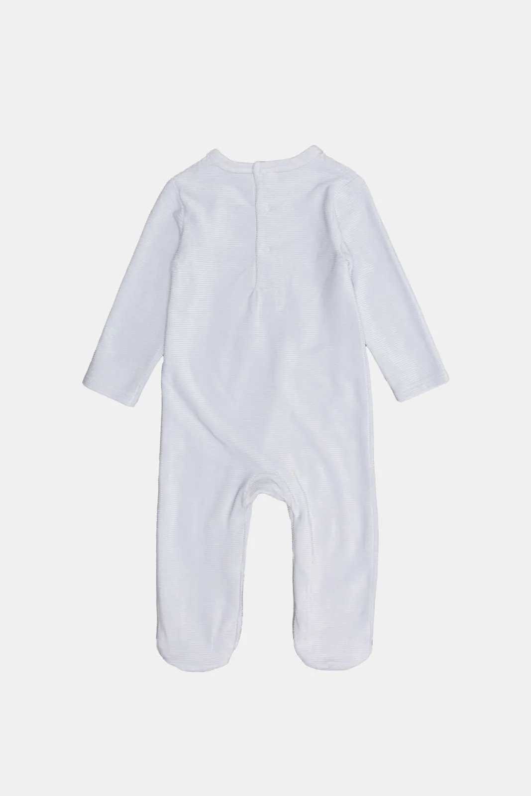 Newborn Grey Textured Sleepsuit