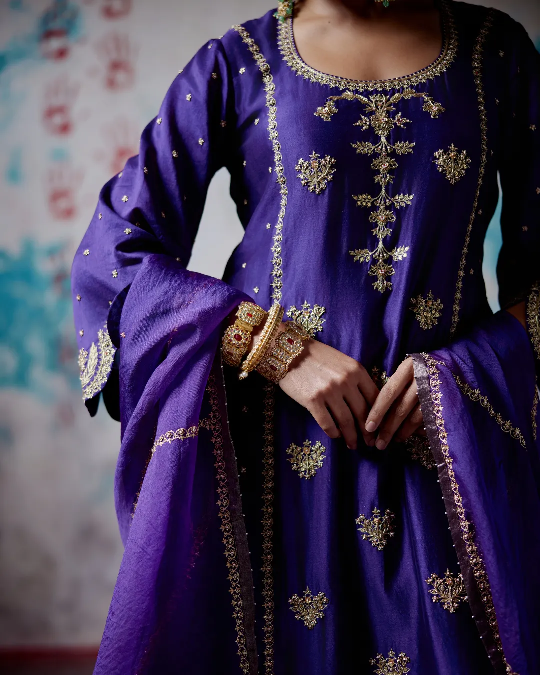 Purple Kurta Set