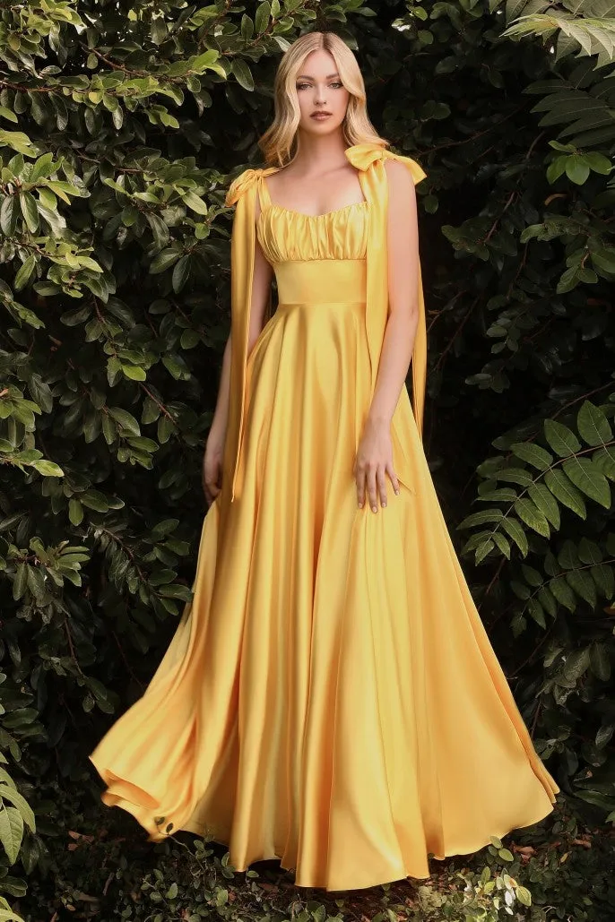 Refined Beauty | Soft Satin A Line Gown | LaDivine 7490