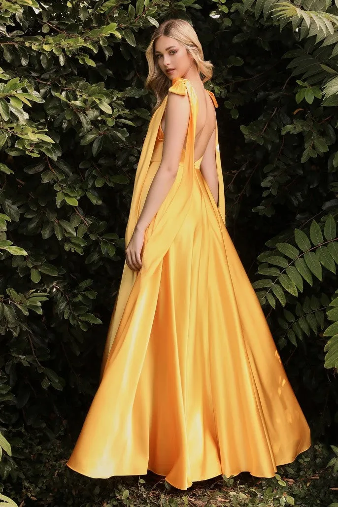 Refined Beauty | Soft Satin A Line Gown | LaDivine 7490