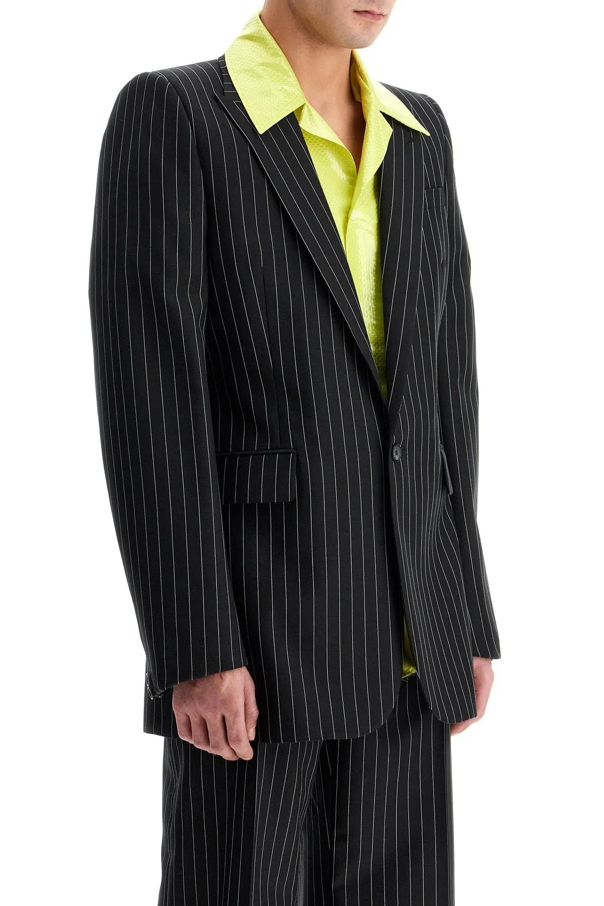 'STRIPED JACKET WITH VOLUMINOUS