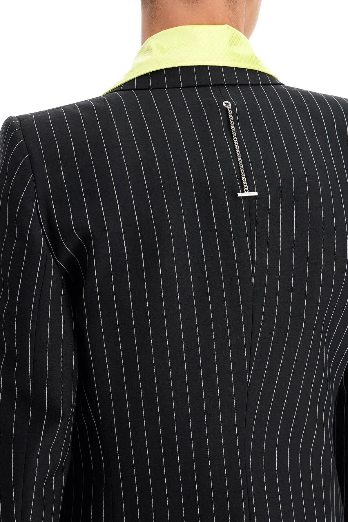 'STRIPED JACKET WITH VOLUMINOUS