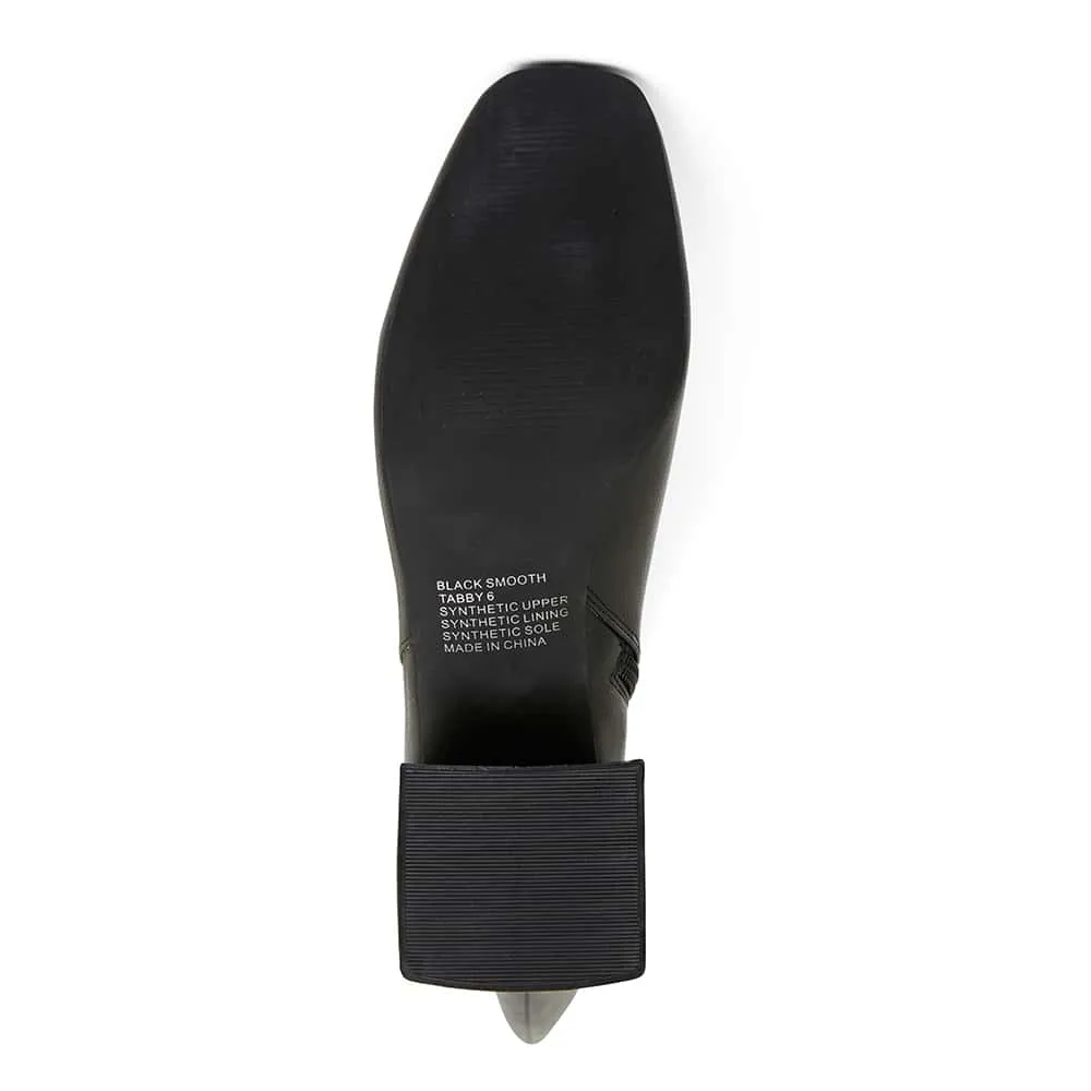 Tabby Boot in Black Smooth