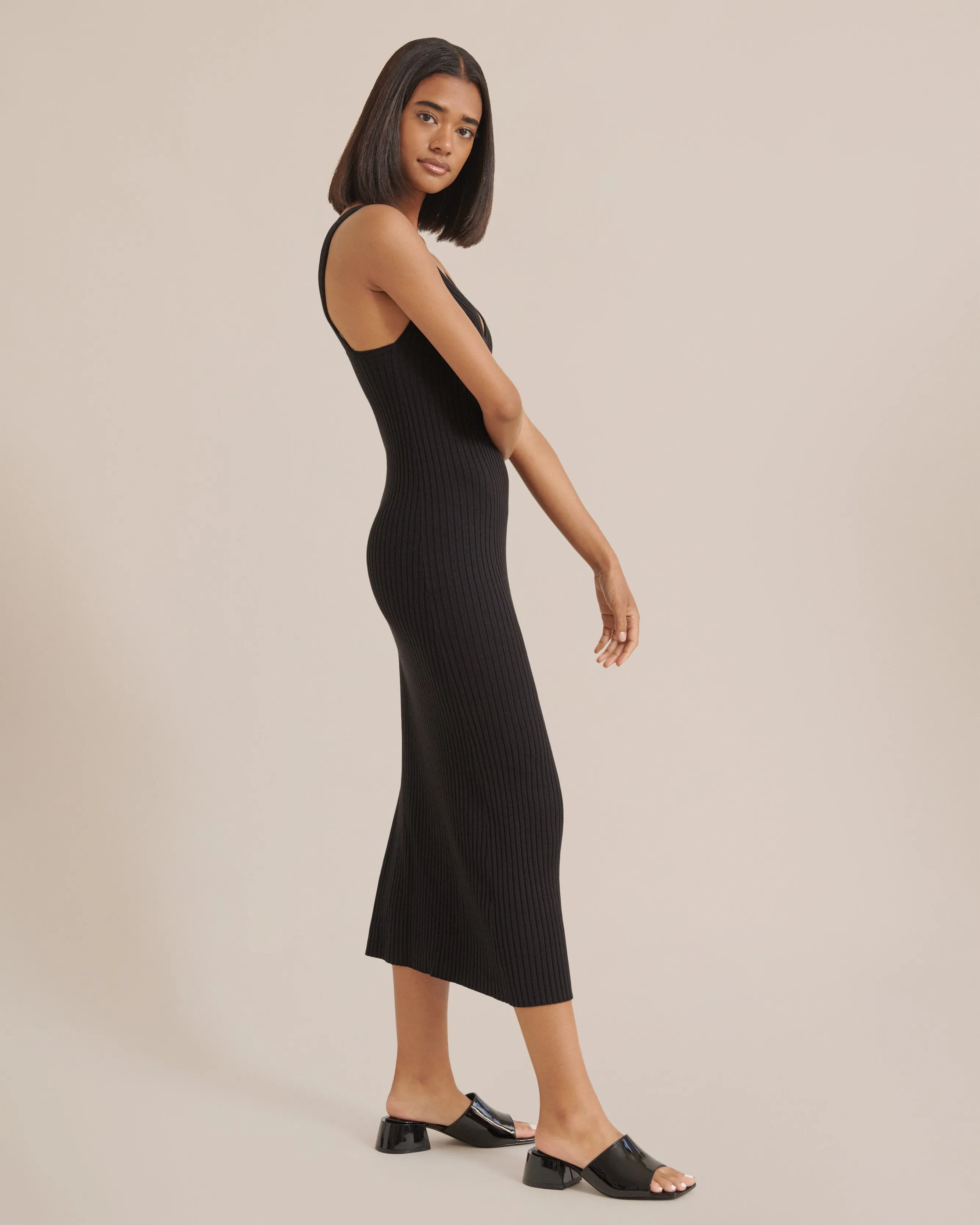 Teja V-Neck Ribbed Dress