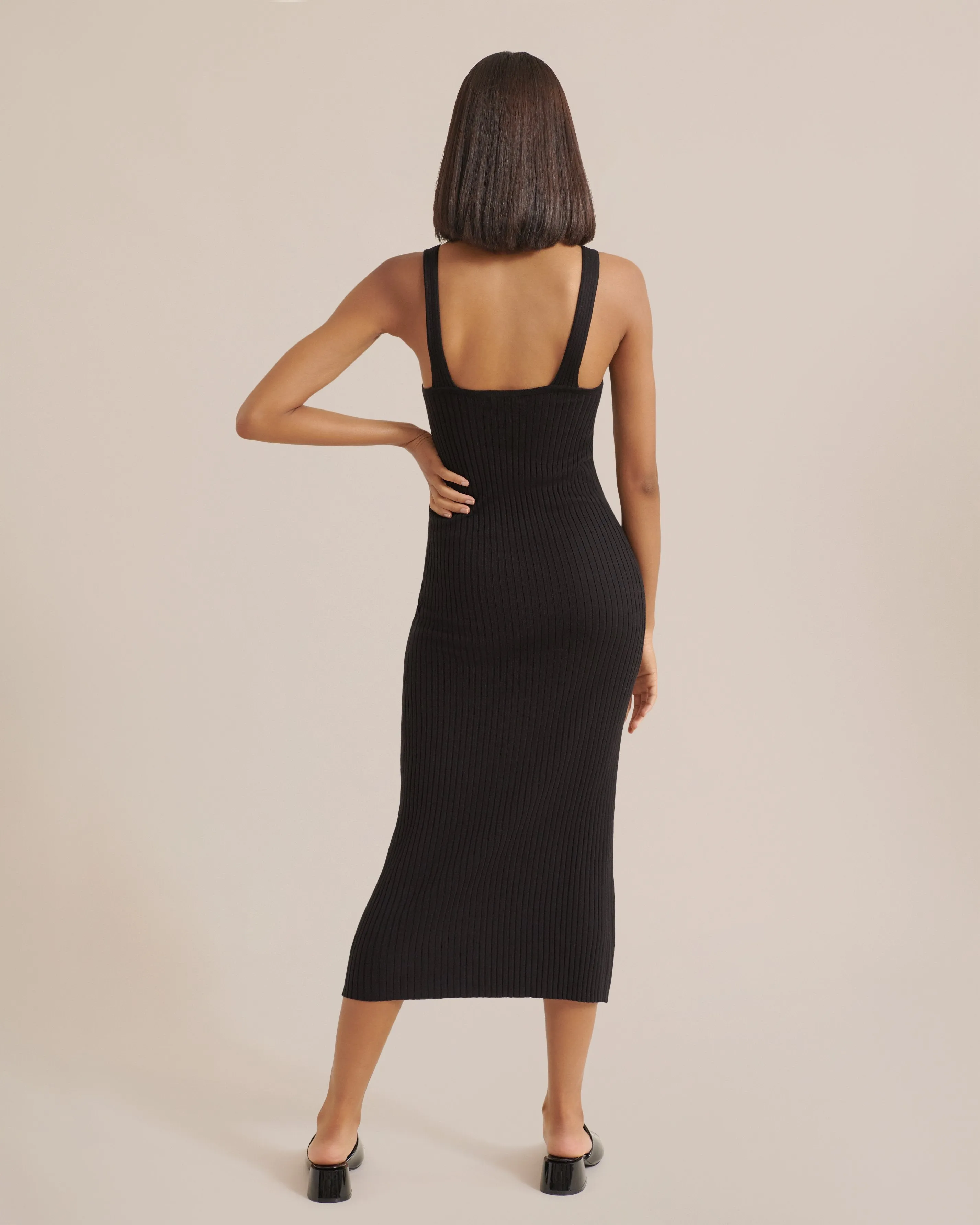 Teja V-Neck Ribbed Dress