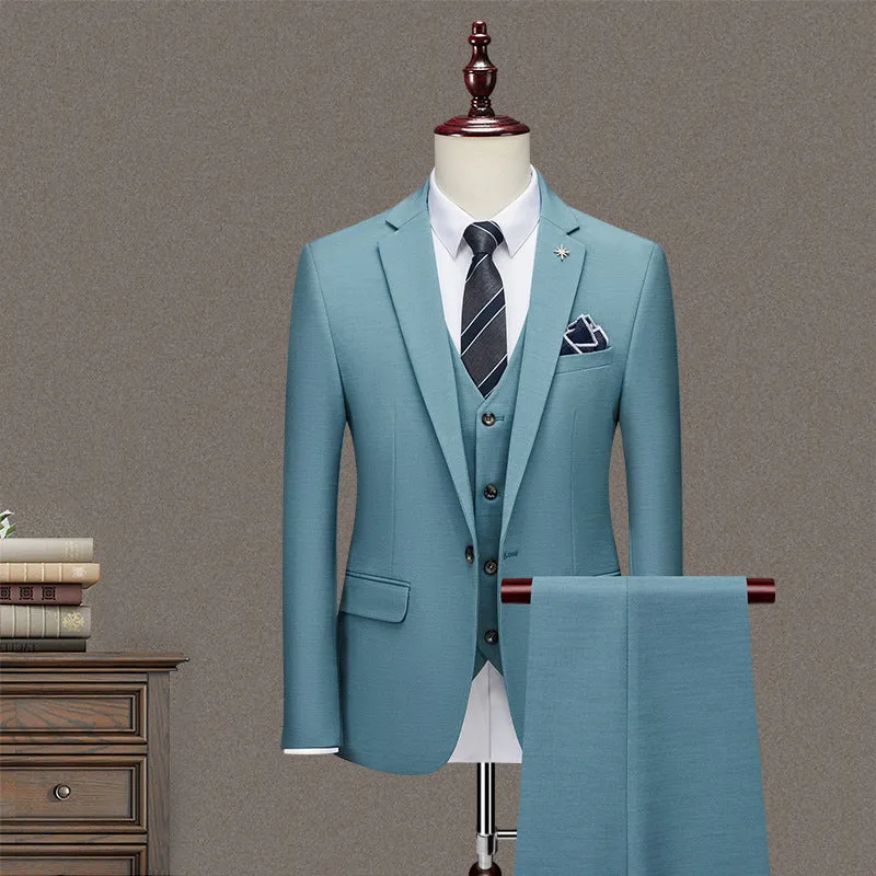 ViscoChic Flat Skinny Double Breasted 3 Piece Suit 3
