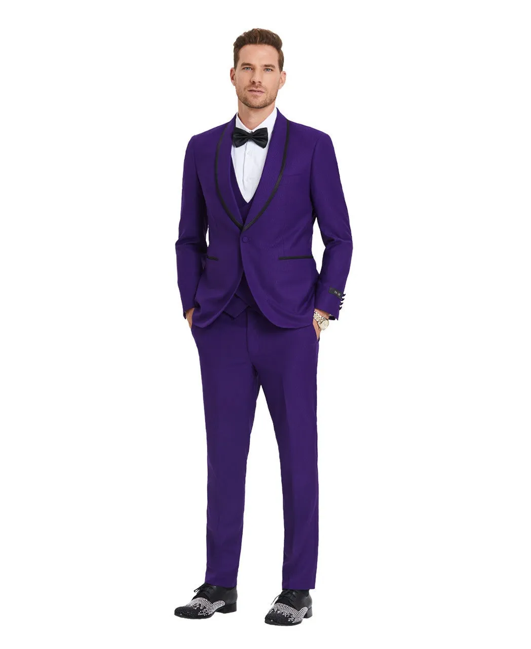 Vivid Purple Tuxedo - A Dash of Daring