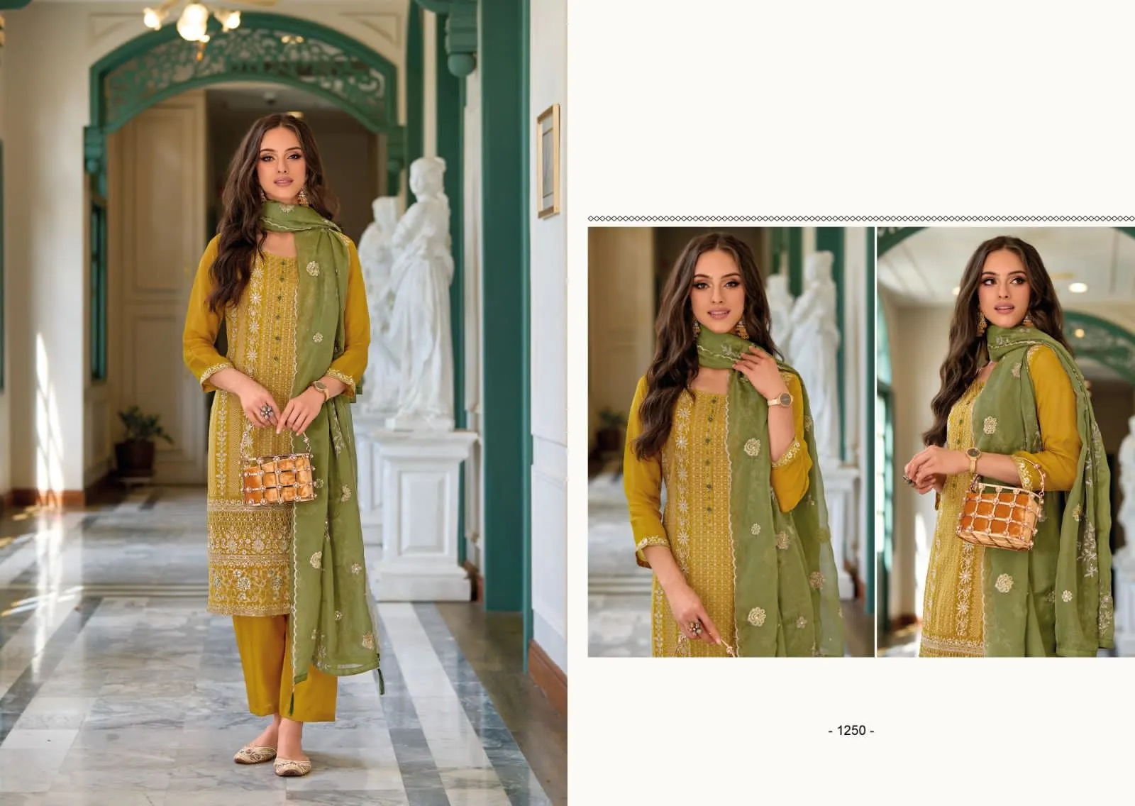 Zaveri Hasrat Wedding Wear Readymade Suit D.No. 1251