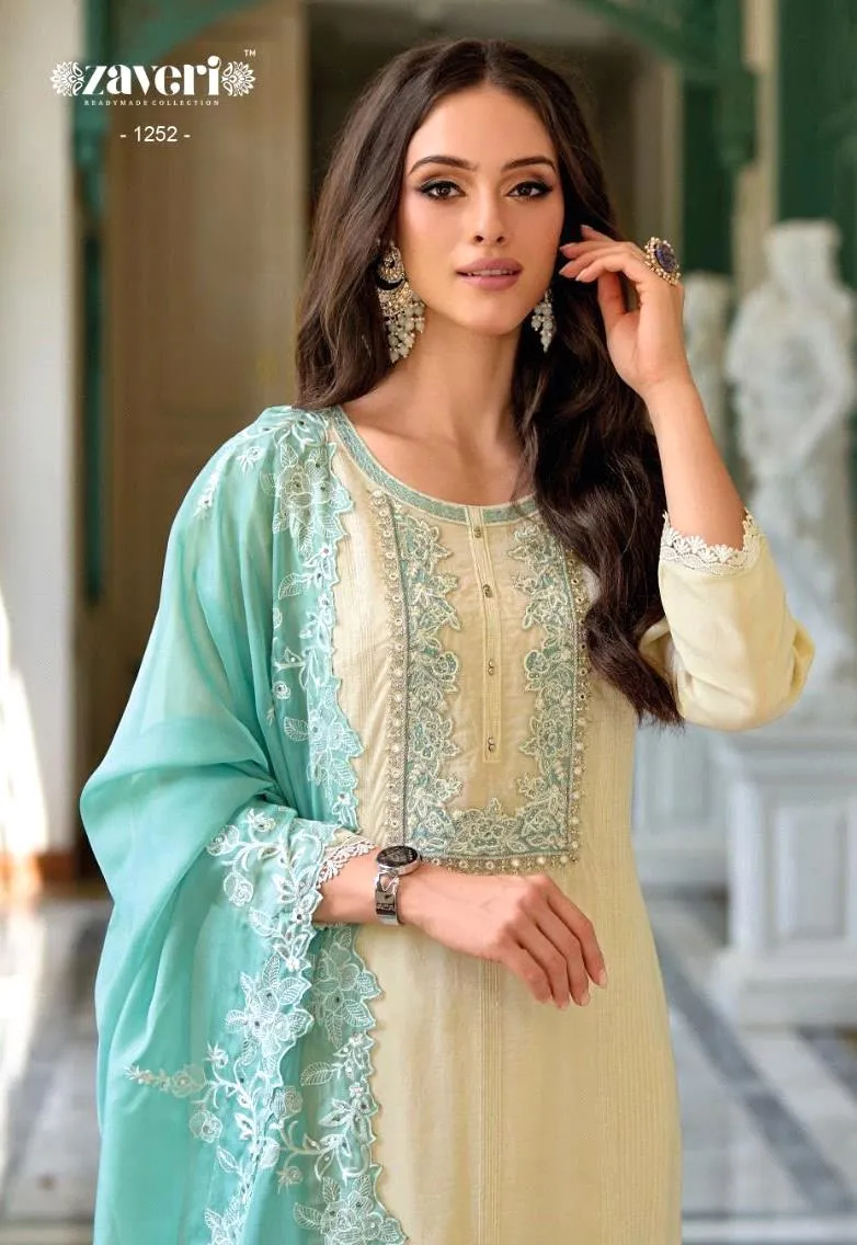 Zaveri Hasrat Wedding Wear Readymade Suit D.No. 1253