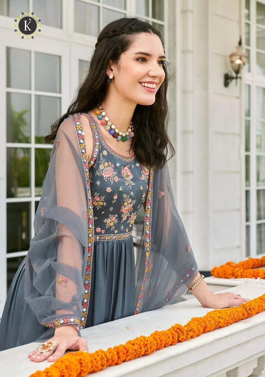 ZOYA PURE VISCOSE SATIN SILK TOP & SHARARA SUIT